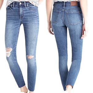 Madewell High Riser Skinny Distressed Jeans 26